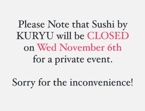 Sat 10/5 CLOSED for an event