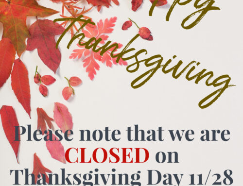 Closed for Thanksgiving on Thu Nov 28th!